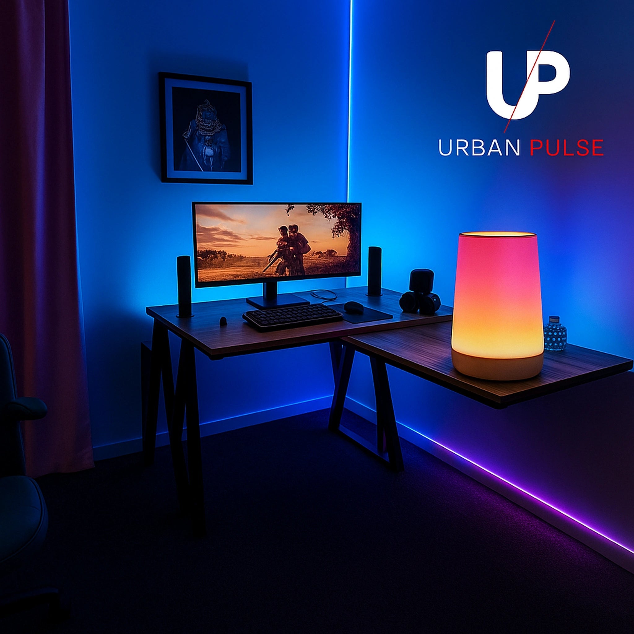 Lampe LED Multicolore avec Télécommande – Ambiance Cocooning & Gaming Urban Pulse