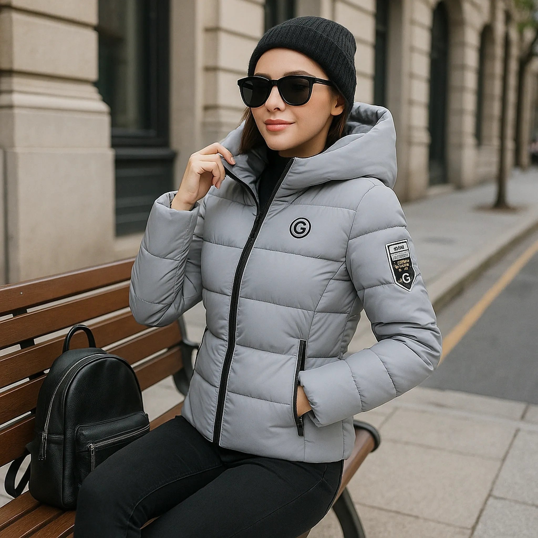 Doudoune femme courte matelassée capuche Urban Pulse