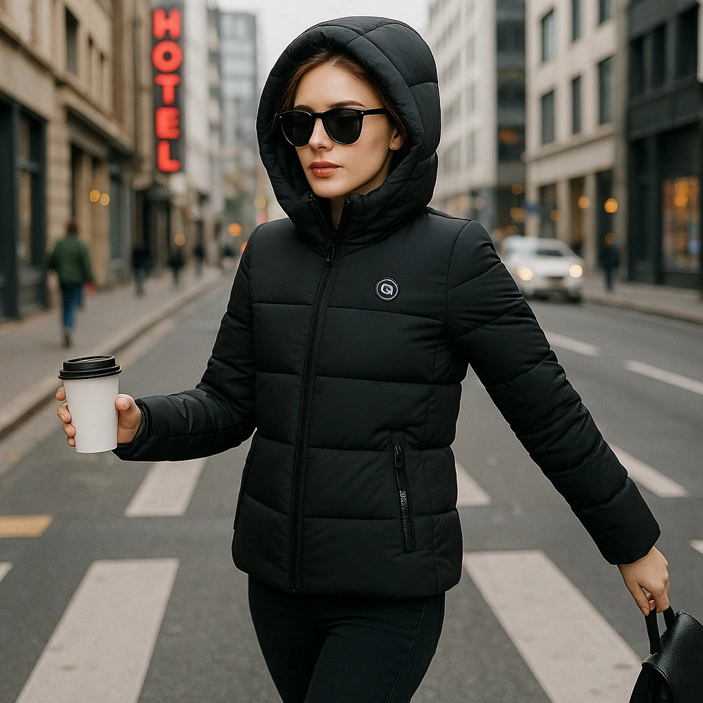 Doudoune femme courte matelassée capuche Urban Pulse