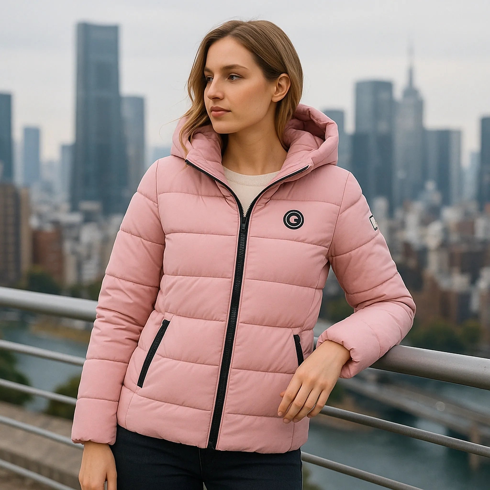 Doudoune femme courte matelassée capuche Urban Pulse