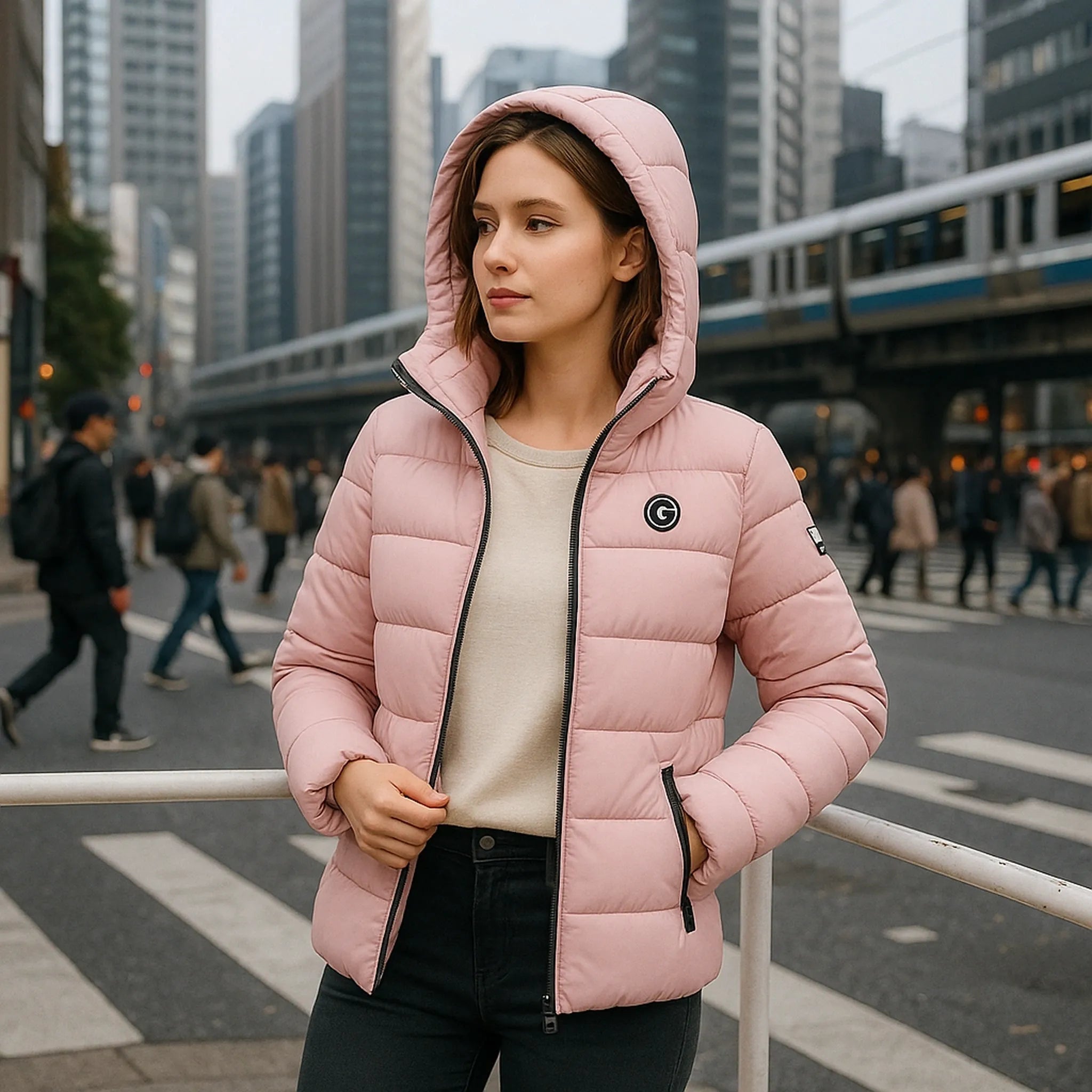 Doudoune femme courte matelassée capuche Urban Pulse