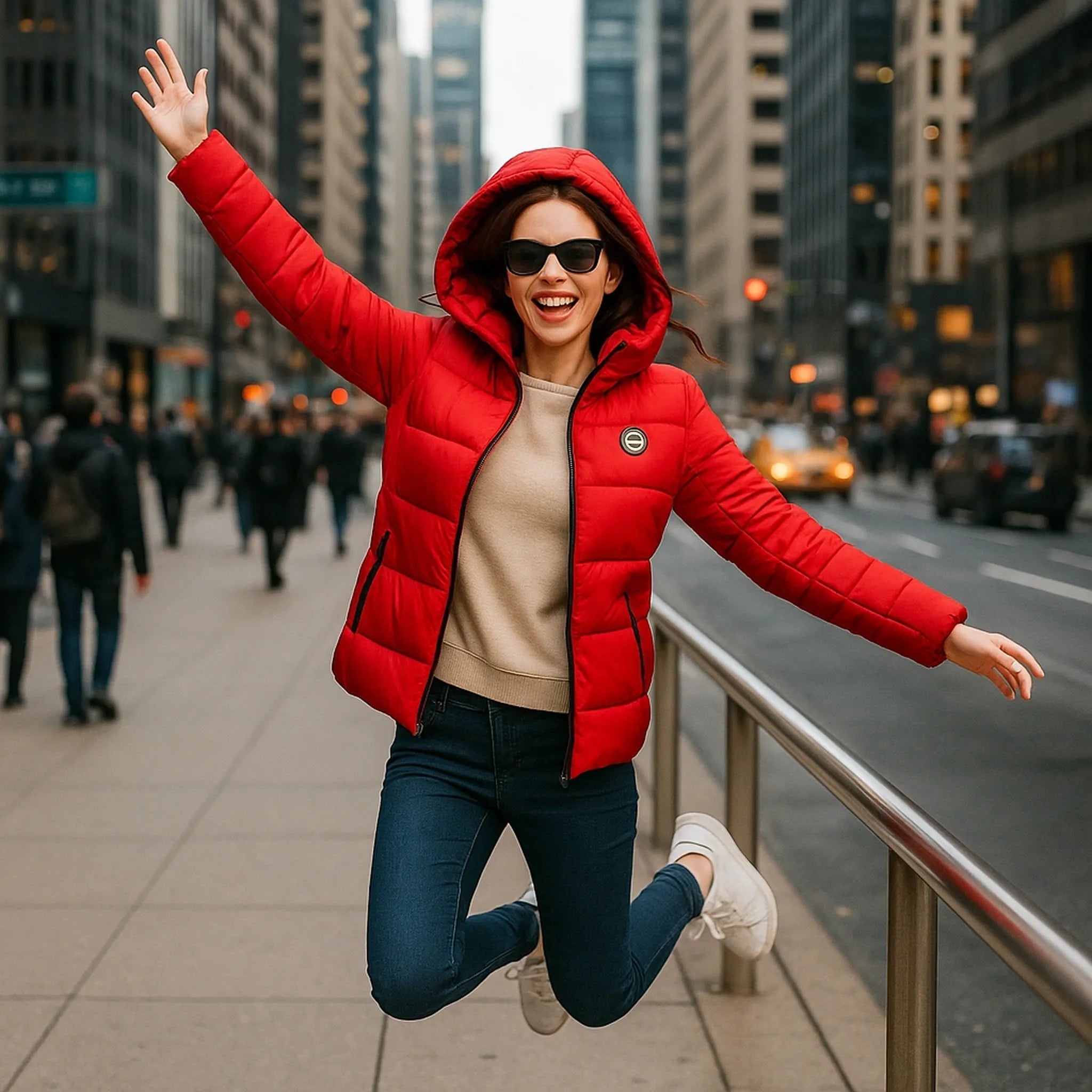 Doudoune femme courte matelassée capuche Urban Pulse