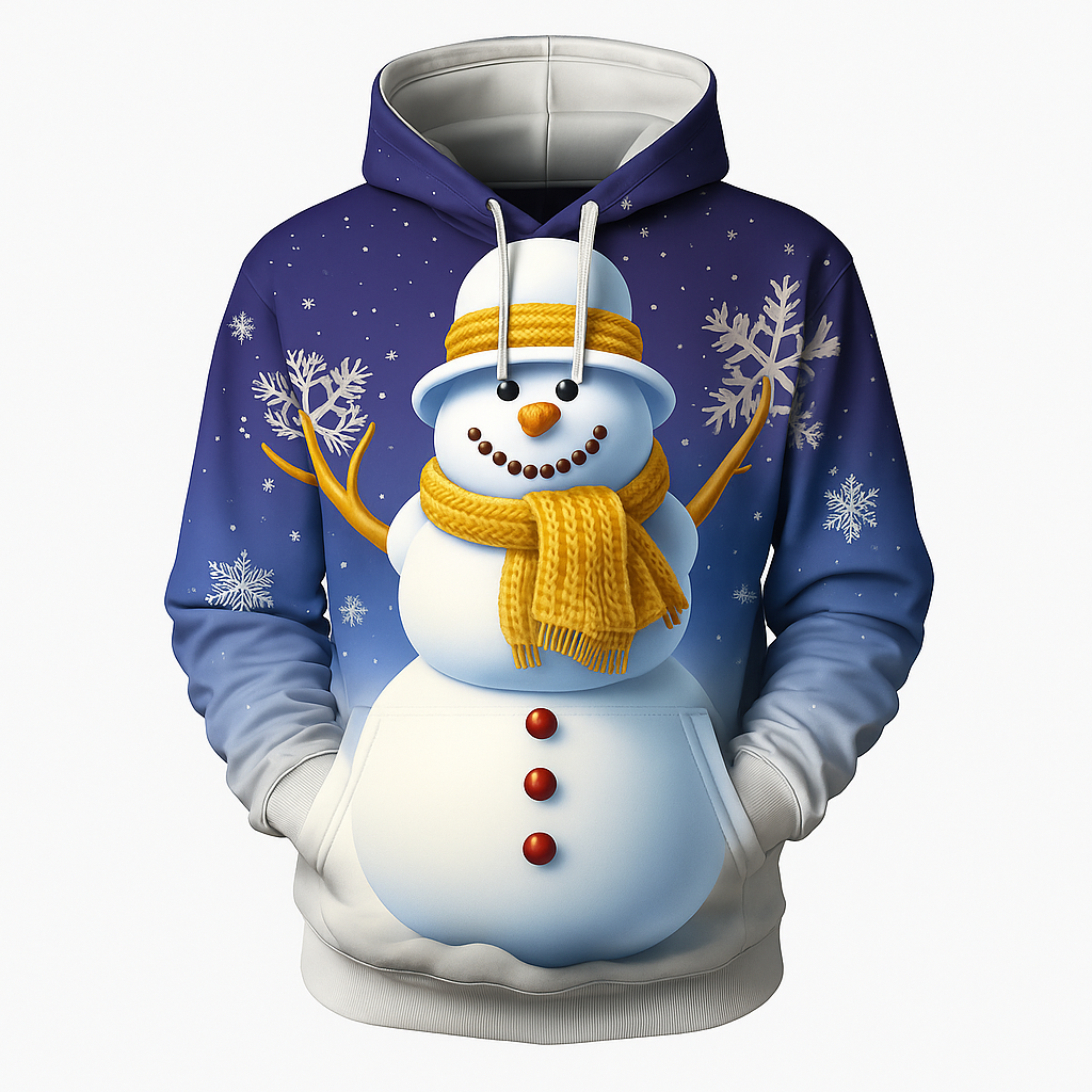 🎅 Pull Hoodie de Noël Bonhomme de Neige — Édition Festive Urban Pulse Urban Pulse