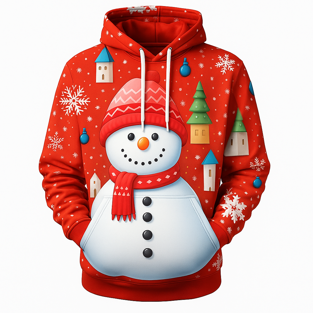 🎅 Pull Hoodie de Noël Bonhomme de Neige — Édition Festive Urban Pulse Urban Pulse