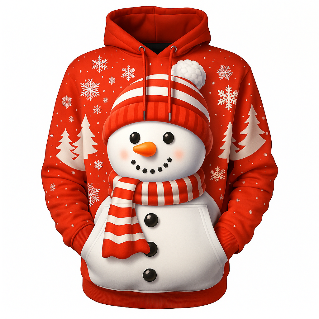 🎅 Pull Hoodie de Noël Bonhomme de Neige — Édition Festive Urban Pulse Urban Pulse