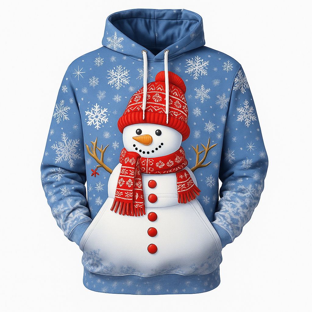 🎅 Pull Hoodie de Noël Bonhomme de Neige — Édition Festive Urban Pulse Urban Pulse