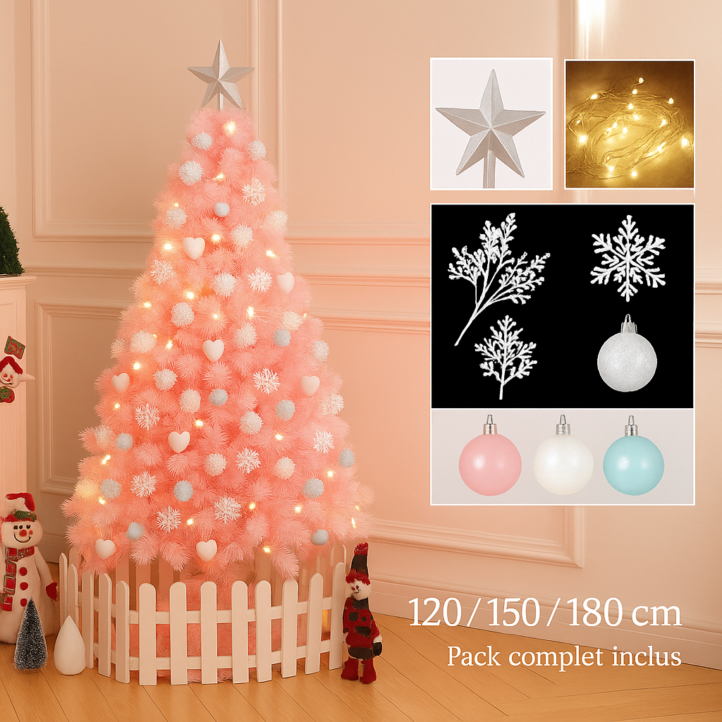 🎄 Sapin de Noël complet avec décorations incluses – 120/150/180 cm | Urban Pulse Urban Pulse
