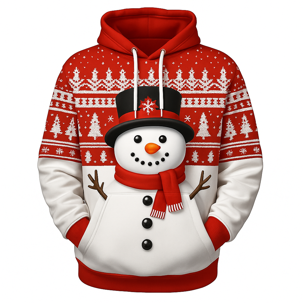 🎅 Pull Hoodie de Noël Bonhomme de Neige — Édition Festive Urban Pulse Urban Pulse