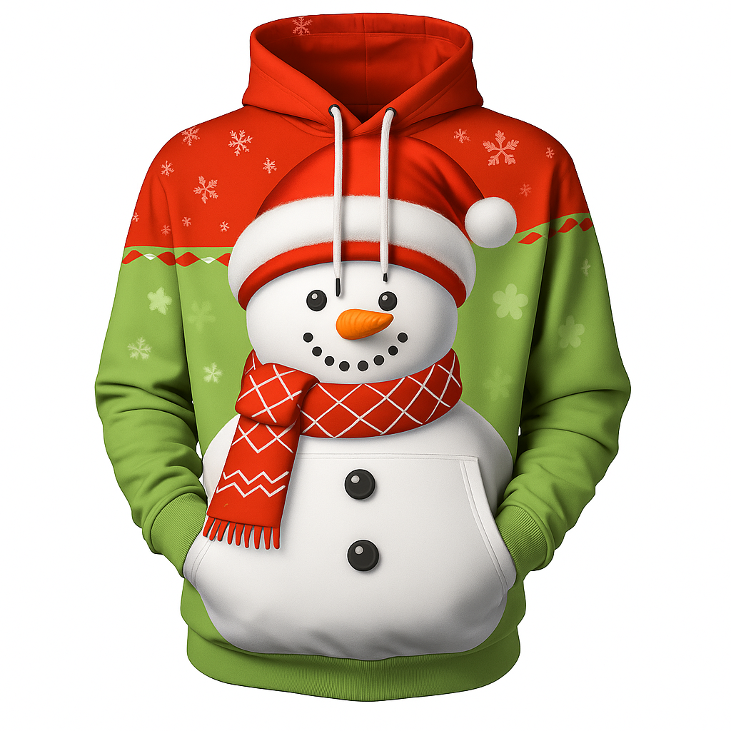 🎅 Pull Hoodie de Noël Bonhomme de Neige — Édition Festive Urban Pulse Urban Pulse