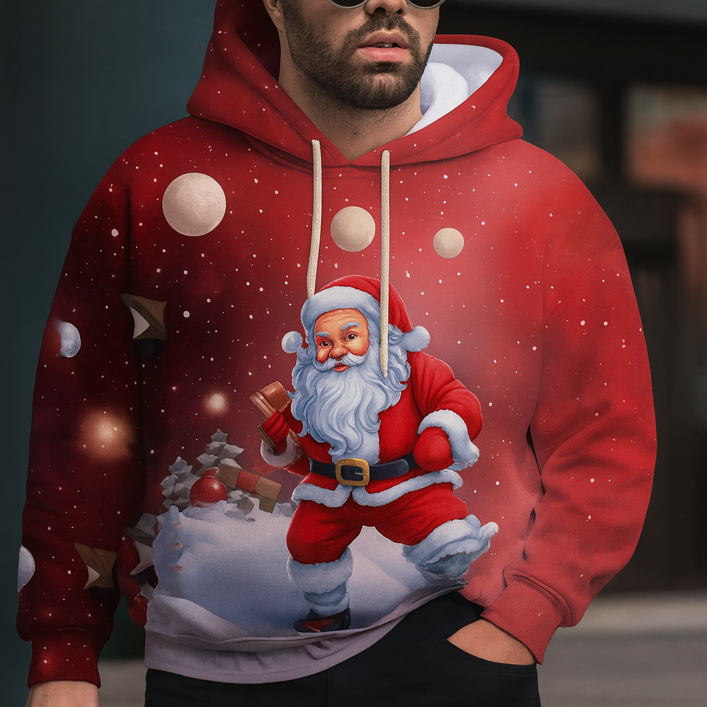 Christmas party graphic hoodie 3D Print Spring Autumn Fashion Leisure Versatile Streetwear Men's Women's Y2K Christmas Hoodies Urban Pulse