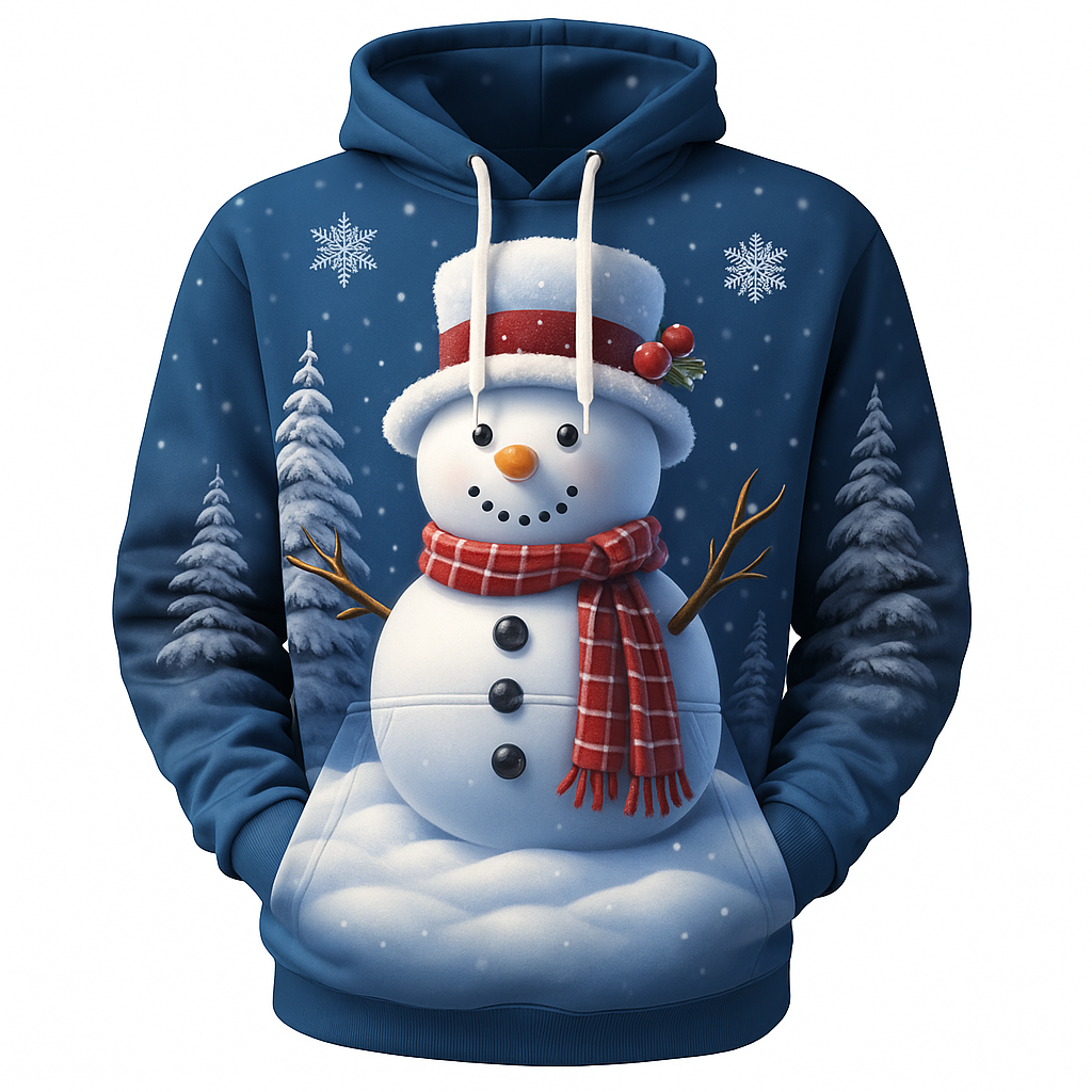 🎅 Pull Hoodie de Noël Bonhomme de Neige — Édition Festive Urban Pulse Urban Pulse