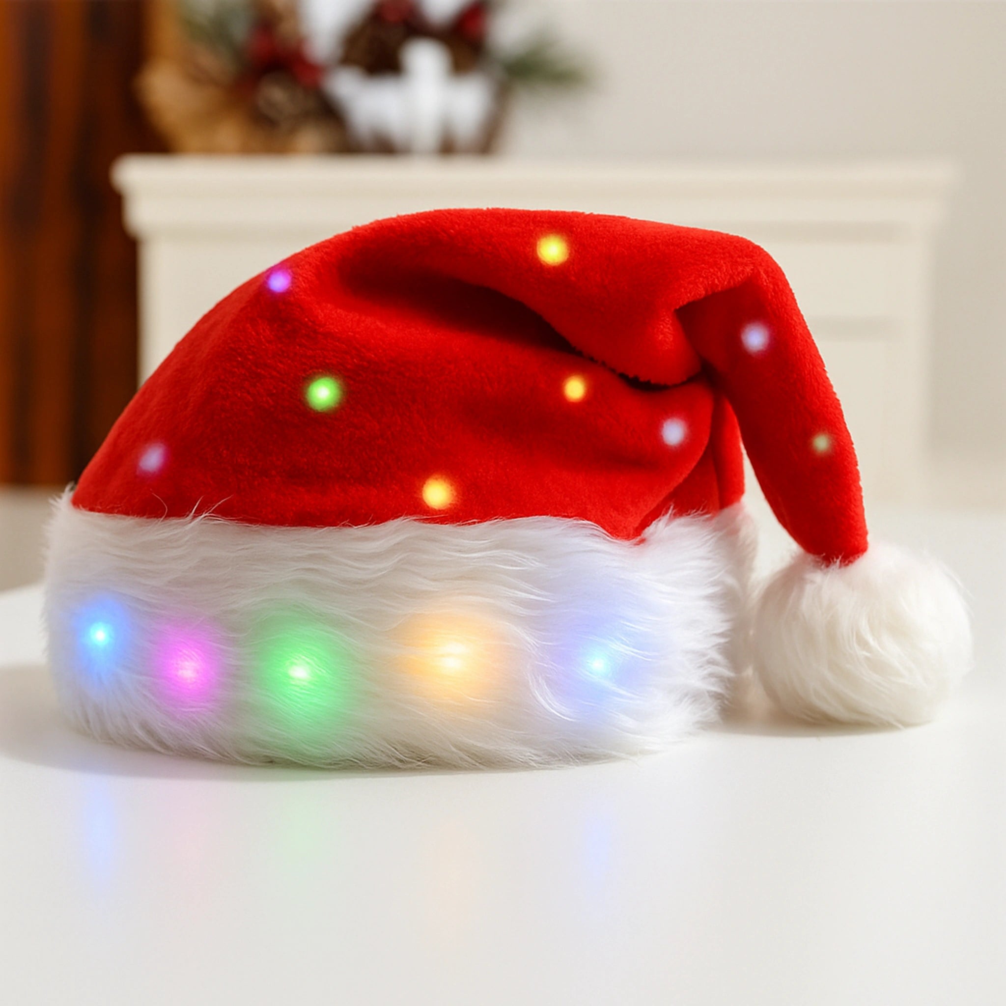 Bonnet de Noël lumineux LED – Unisexe, rouge et doux Urban Pulse