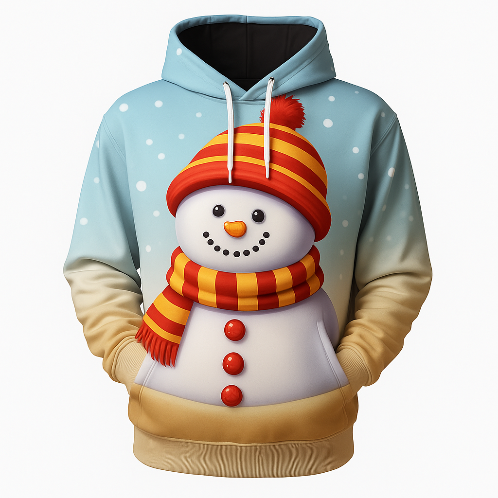 🎅 Pull Hoodie de Noël Bonhomme de Neige — Édition Festive Urban Pulse Urban Pulse