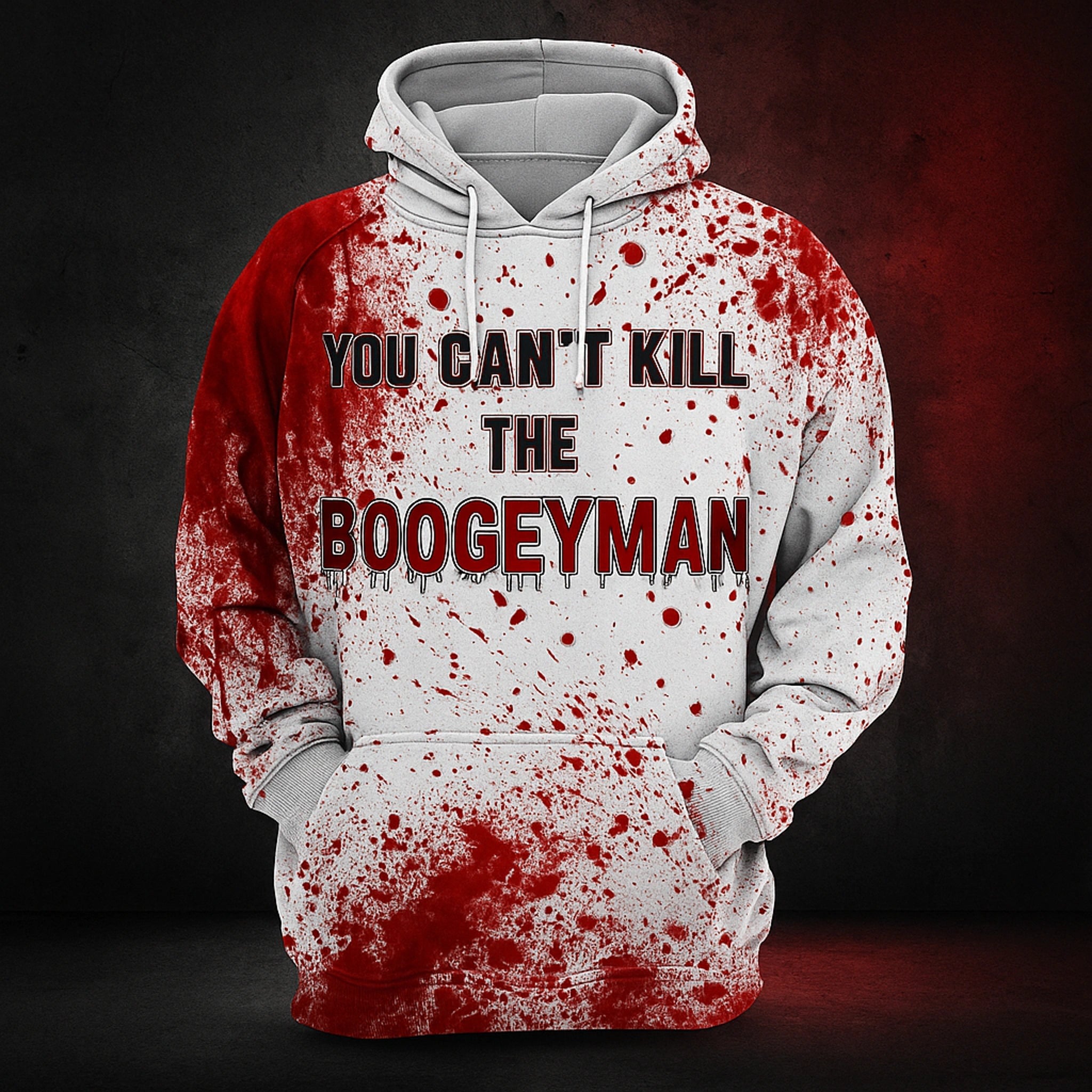 Sweat à capuche unisexe “I’m Fine / Boogeyman” – Impression sang Halloween Urban Pulse