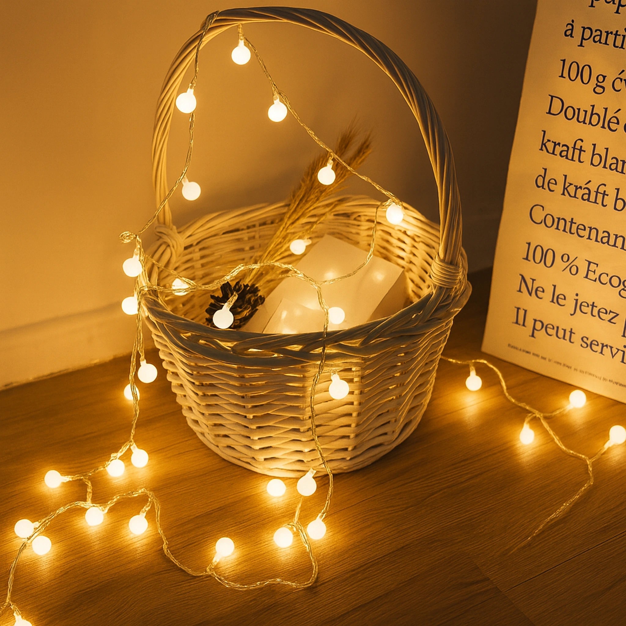 Guirlande lumineuse boules LED — USB ou piles, 3 à 12 m, déco Noël & intérieur Urban Pulse