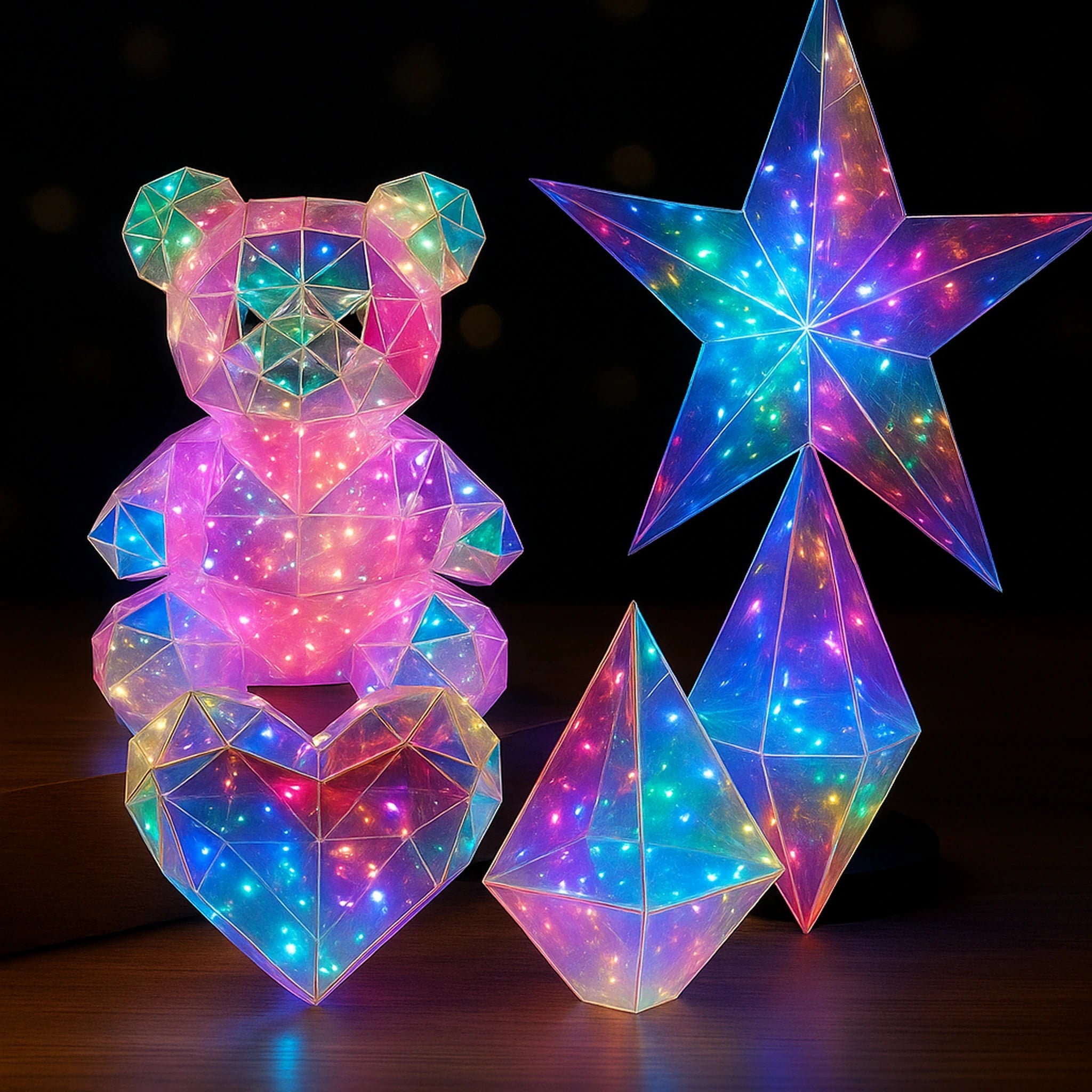 2023 Christmas Decoration LED Night Light Mini Luminous Home Ornament Kid Gift Christmas Tree Light Home Bedroom Tabletop Decor Urban Pulse