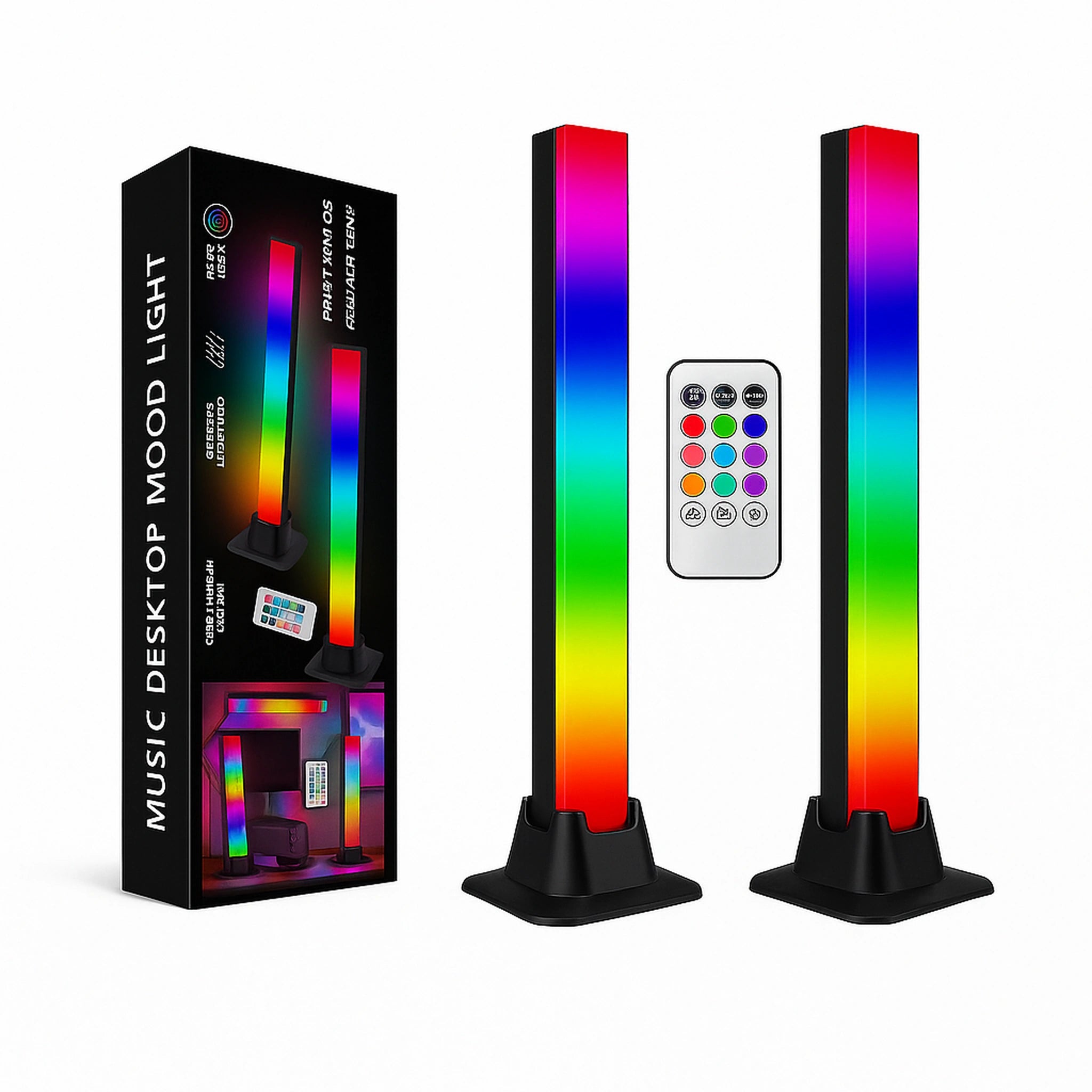 USB LED Light Bar RGB Color Changing TV Backlight Remote Symphony Atmosphere Light Strips Music Rhythm Ambient Pickup Lamp Decor Urban Pulse