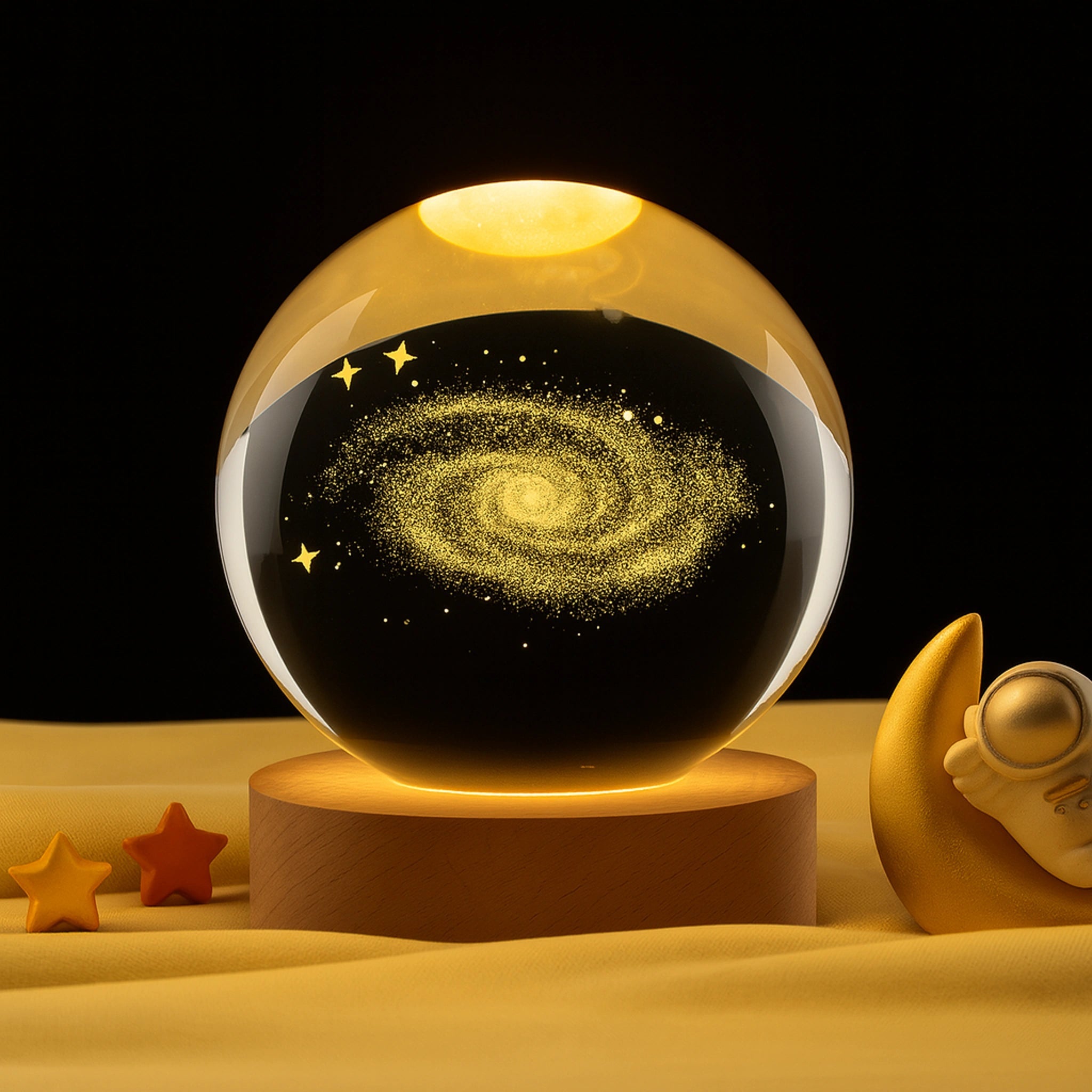 Lampe LED 3D Galaxie – Boule Cristal Lumineuse & Ambiance Magique Urban Pulse