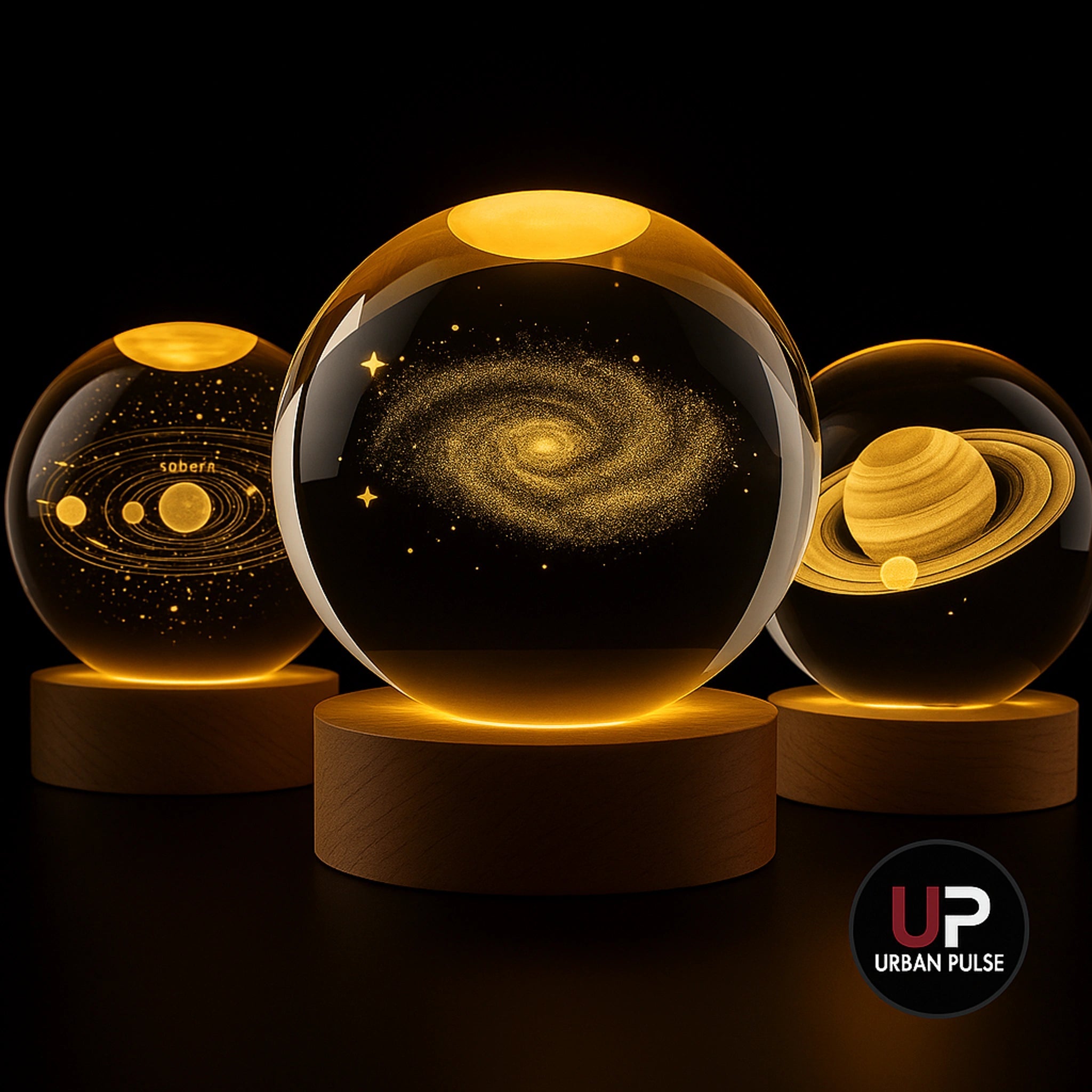 Lampe LED 3D Galaxie – Boule Cristal Lumineuse & Ambiance Magique Urban Pulse