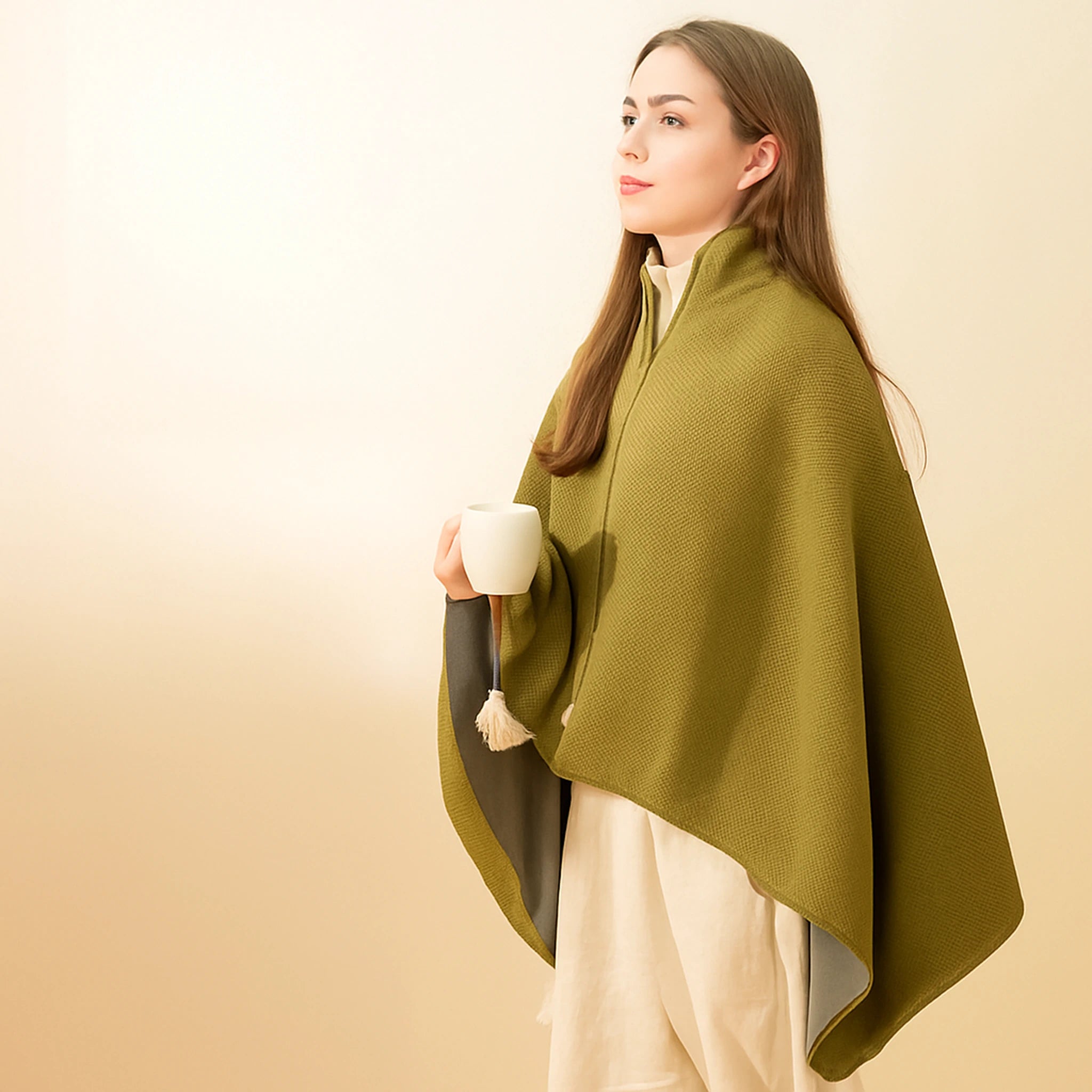 Plaid chauffant portable USB – Châle chauffant 9 zones lavable, hiver cosy Urban Pulse