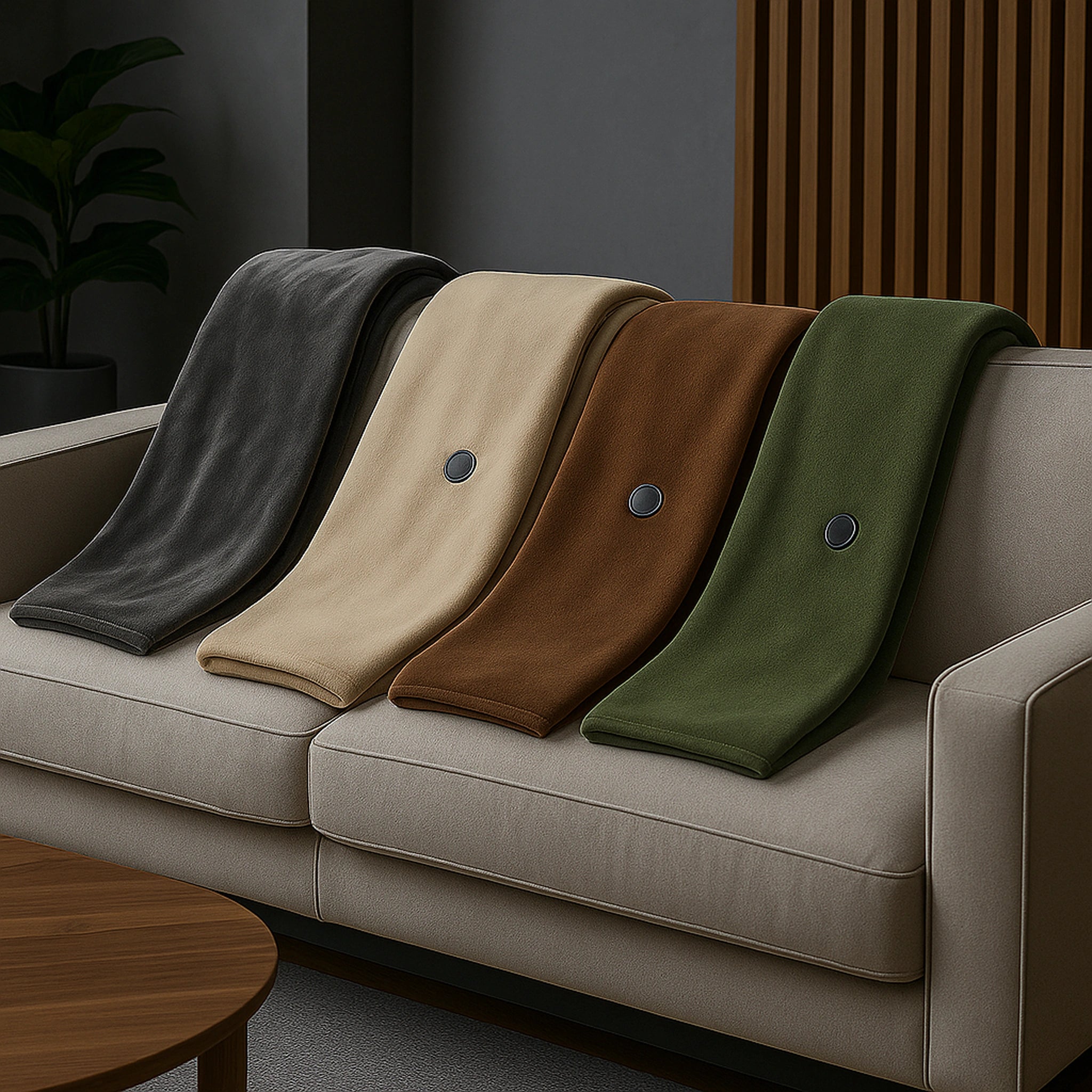 Plaid chauffant portable USB – Châle chauffant 9 zones lavable, hiver cosy Urban Pulse