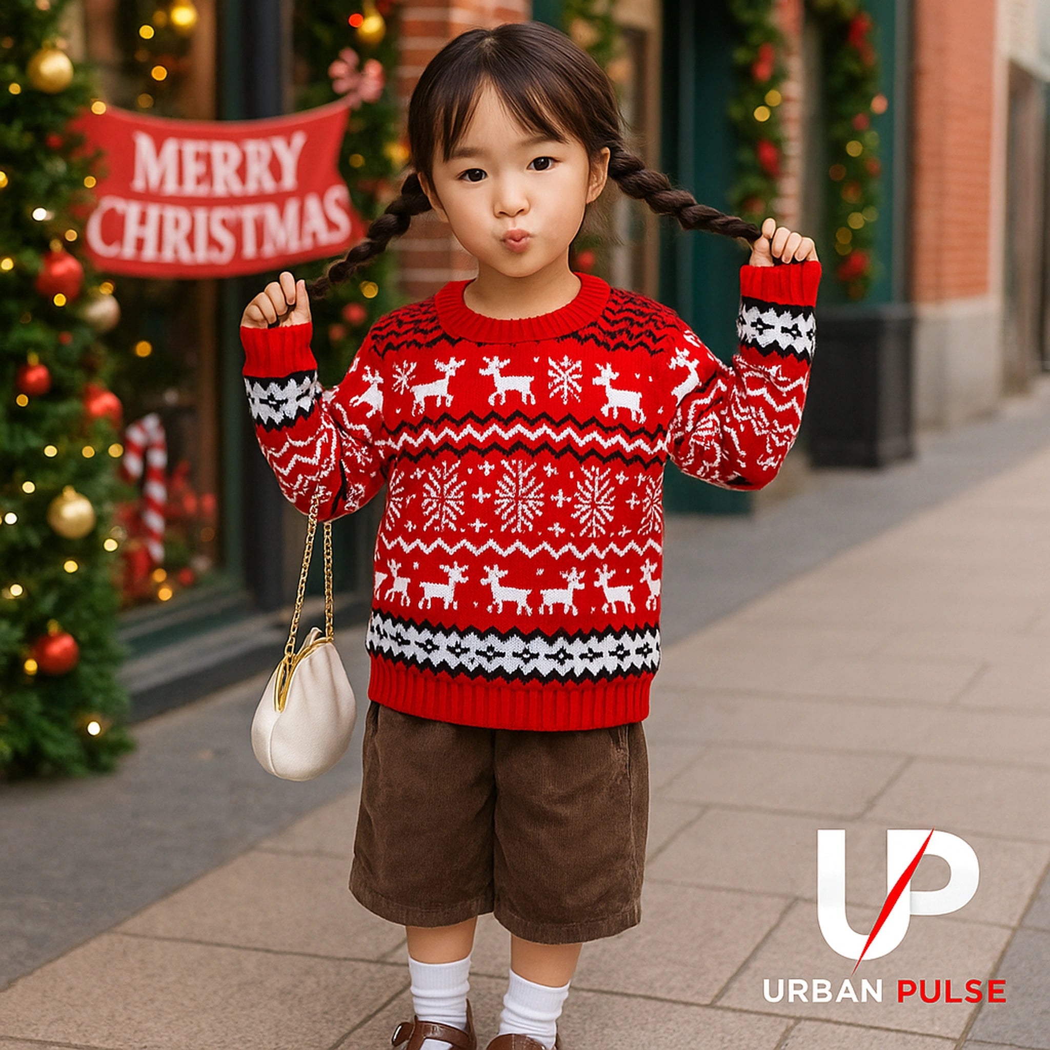 Family Christmas Sweater 2024 New Women Men Couples Matching Clothes Soft Warm Knitwear Jacquard Pullover Top Xmas Look Jumpers Urban Pulse