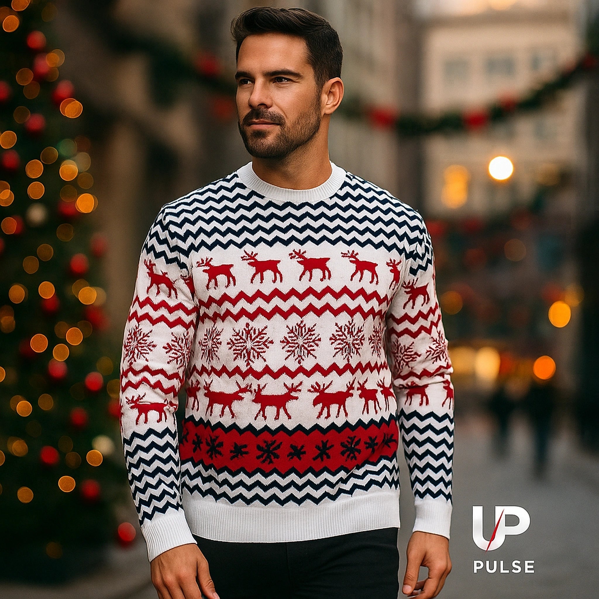 Family Christmas Sweater 2024 New Women Men Couples Matching Clothes Soft Warm Knitwear Jacquard Pullover Top Xmas Look Jumpers Urban Pulse