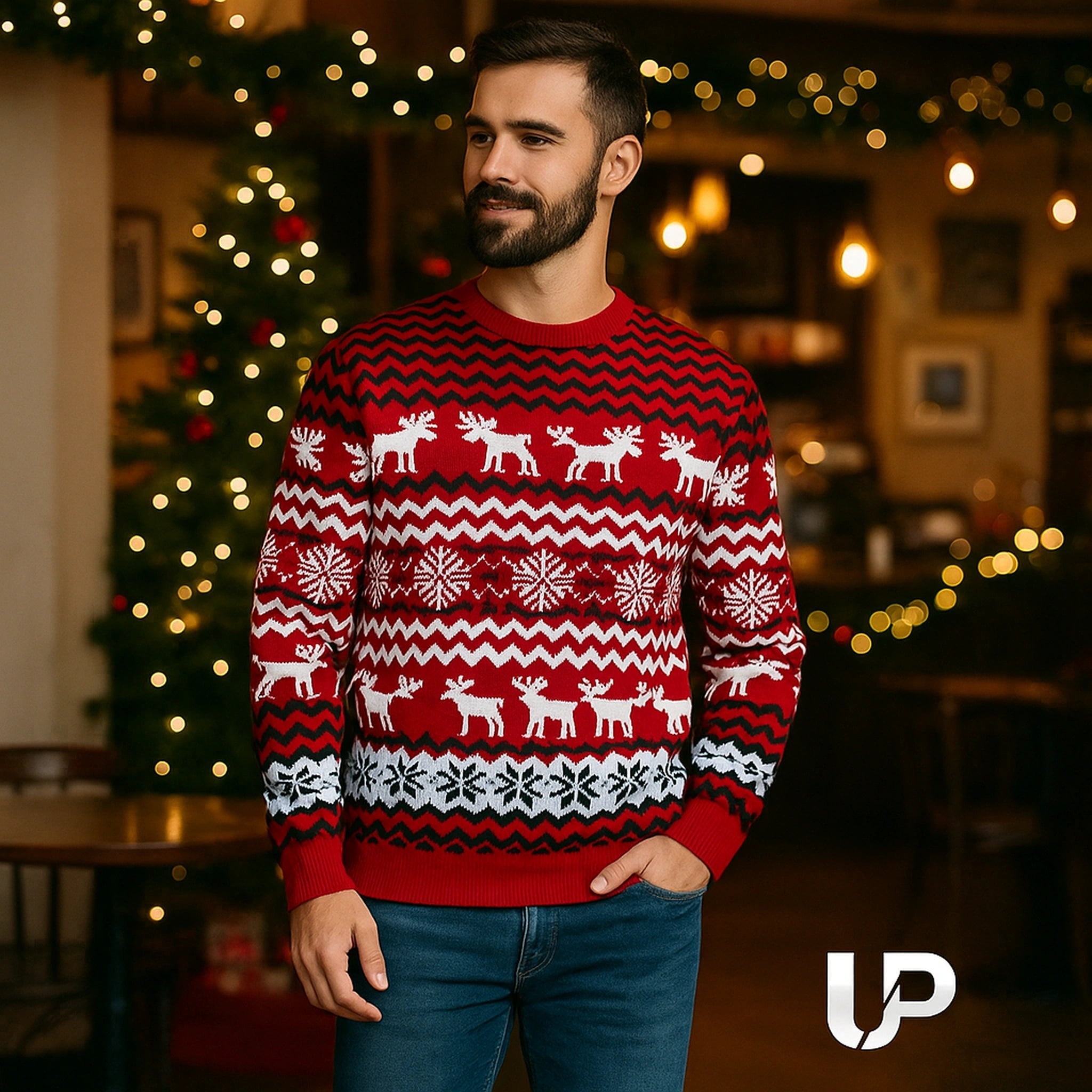 Family Christmas Sweater 2024 New Women Men Couples Matching Clothes Soft Warm Knitwear Jacquard Pullover Top Xmas Look Jumpers Urban Pulse