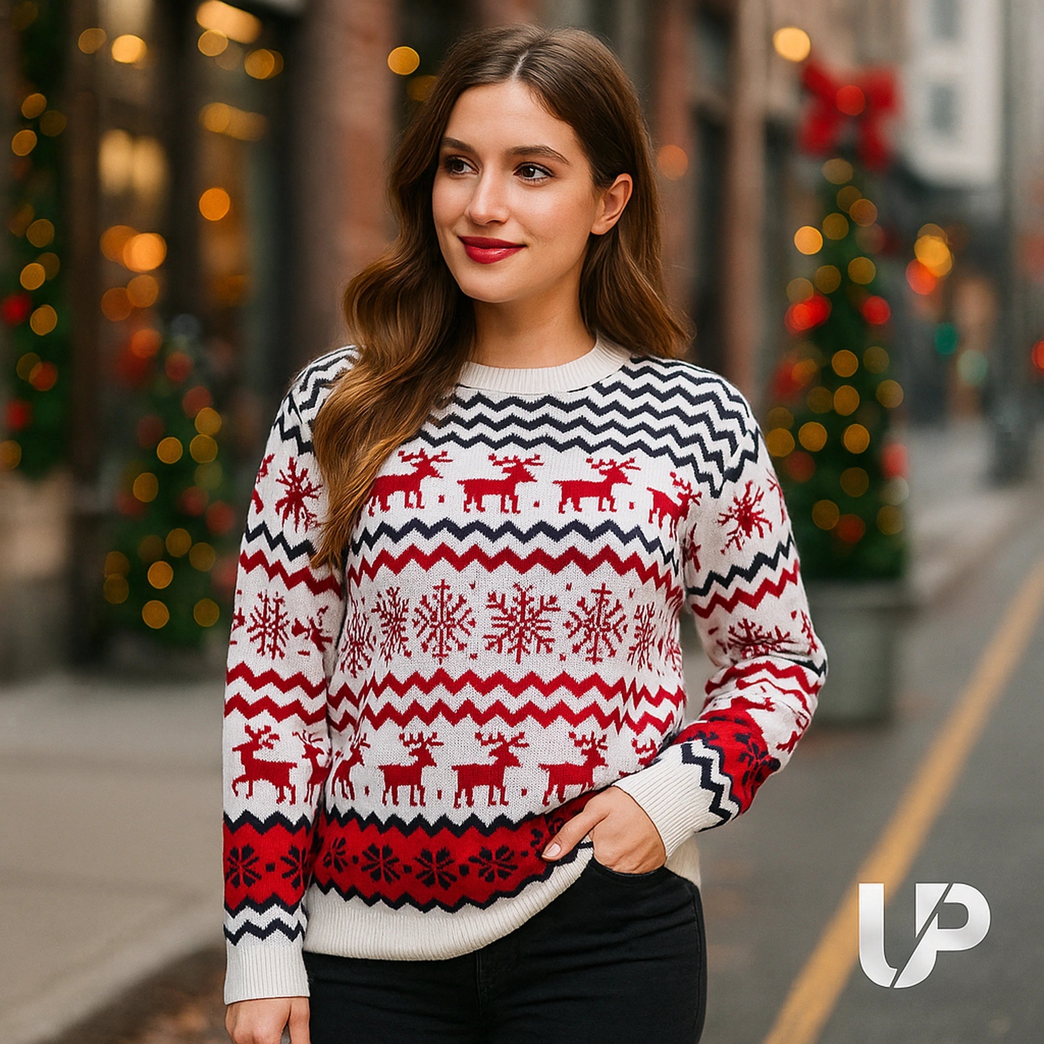 Family Christmas Sweater 2024 New Women Men Couples Matching Clothes Soft Warm Knitwear Jacquard Pullover Top Xmas Look Jumpers Urban Pulse