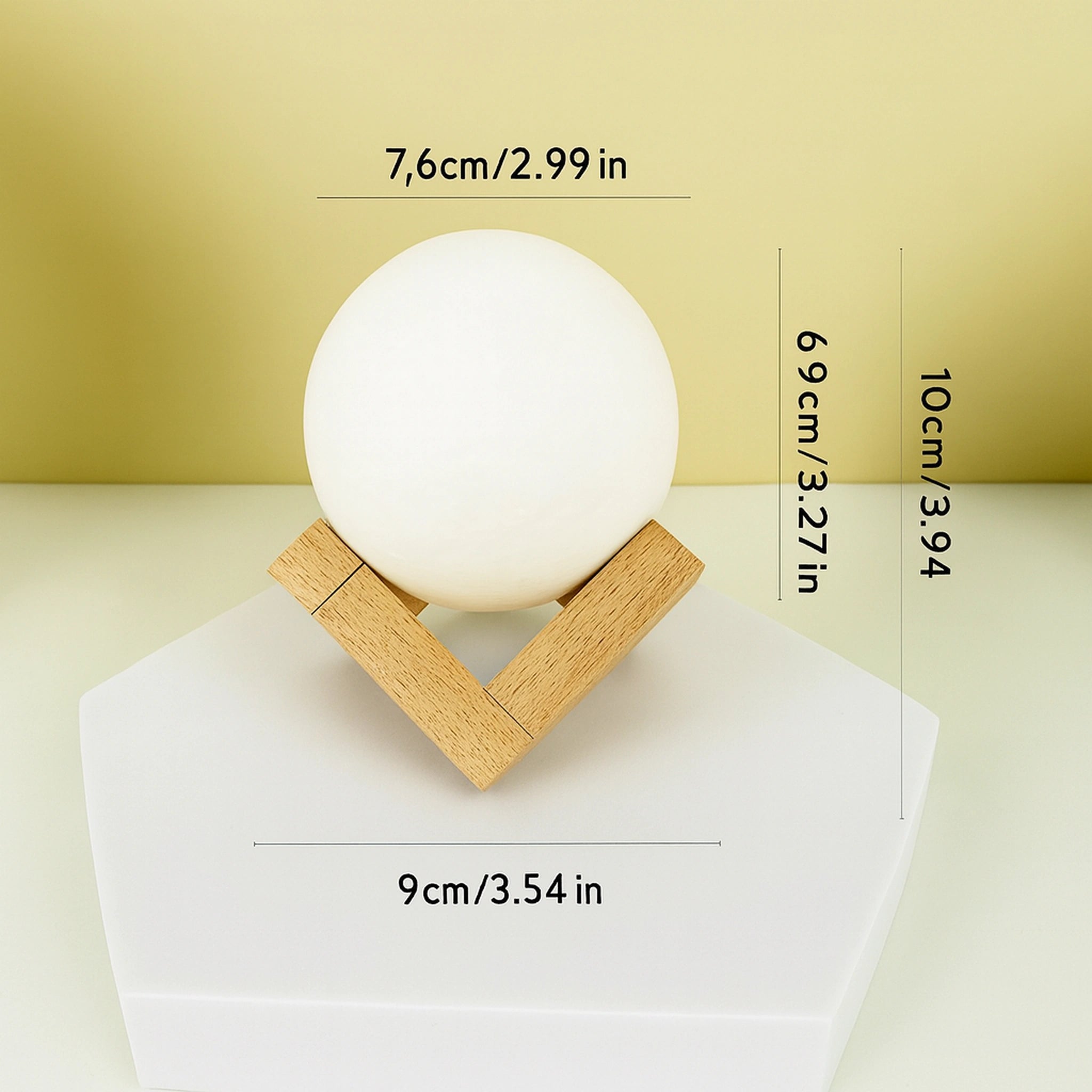 8cm Moom Night Light Romantic Atmosphere Creative Gift Moon Light LED Bedroom Bed Decoration Ambiance Light Lamp Soft Warm Light Urban Pulse